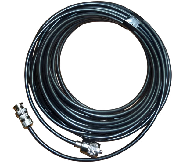 RG58 Twin Shield Radio Scanner Antenna Coax Cable PL259 and BNC Plug