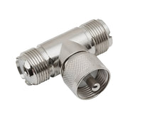 PL259 T-PIECE 2 X FEMALE 1 X MALE Adaptor