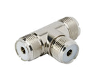 SO239 T-Piece Adaptor takes 3 x PL259 Plugs